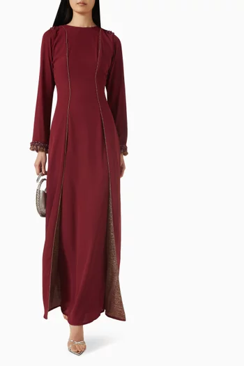 Ruffle Cuff Maxi Dress