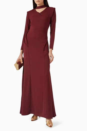 Bead-embellished Maxi Dress