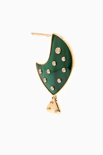 قرط منفرد صغير بتصميم سمكة بهلوان ذهب عيار 9