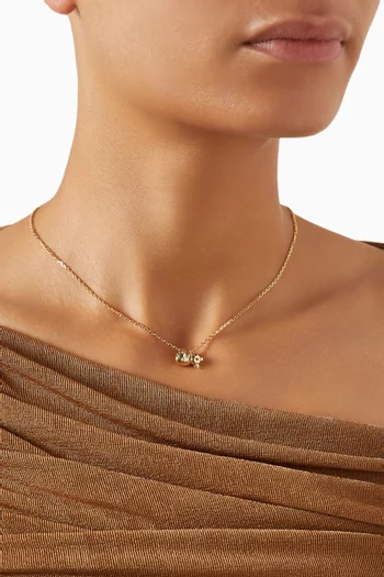 قلادة بدلاية على شكل كوالا مزينة بماس ذهب عيار 9