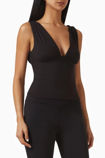 365 Ruched Plunge Top