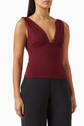 365 Ruched Plunge Top