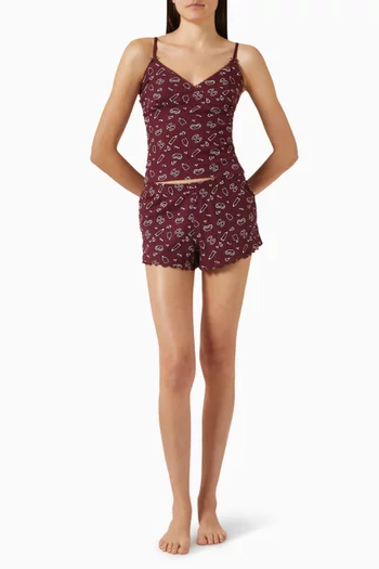 Cami Pyjama Top in Cotton Blend