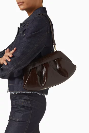 Bios Baguette Clutch Bag in Faux Leather