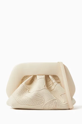 Small Bios Ricamo Canapa Clutch