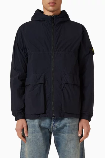 Short Hooded Parka in Nylon