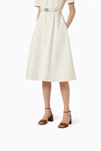 صندل بشعار الماركة وكعب 80 مم شمواه