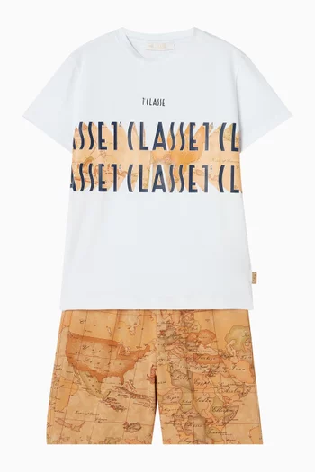 Printed T-shirt & Shorts Set