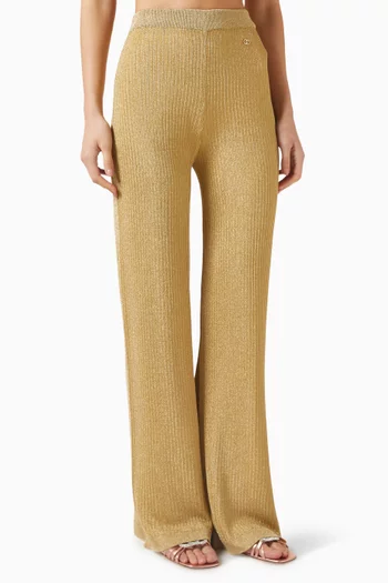Ribbed Wide-leg Pants