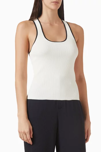 Ribbed Tank Top in Viscose Blend