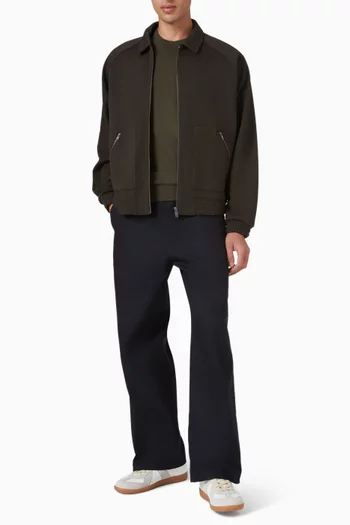 جاكيت بومبر قطن جيرسيه بسحّاب