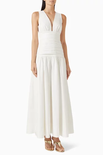 choker neck maxi dress Nickola Burnout High Neck Maxi Dress in palm burnout