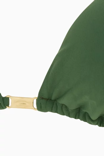 قطعة بيكيني علوية ماج بتصميم مثلث غير لامع وحمالات بشكل حرف T في الخلف