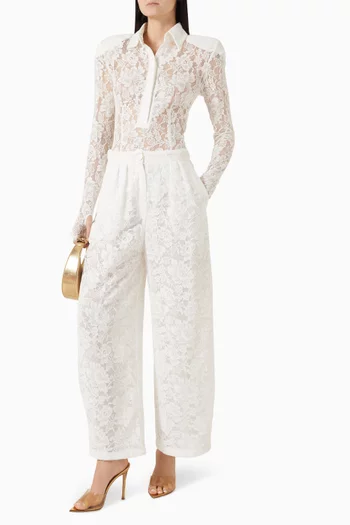 بودي سوت بياقة بولو دانتيل