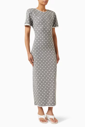 Polka Dot T-shirt Maxi Dress
