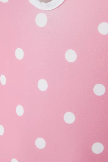 Polka Dot V-neck One-piece Swimsuit