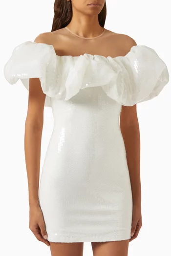 Sequin-embellished Mini Dress