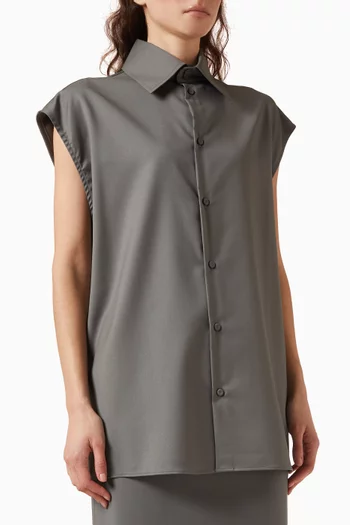 Malik Tank Shirt in Virgin-wool