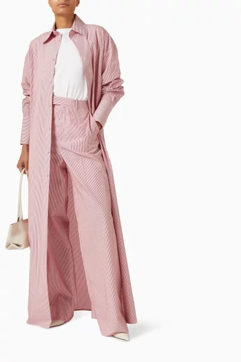 بنطال جونو بنقشة مخططة قطن