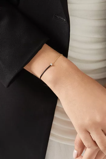 Pear-Cut Diamond Thread Bracelet in 18kt Gold