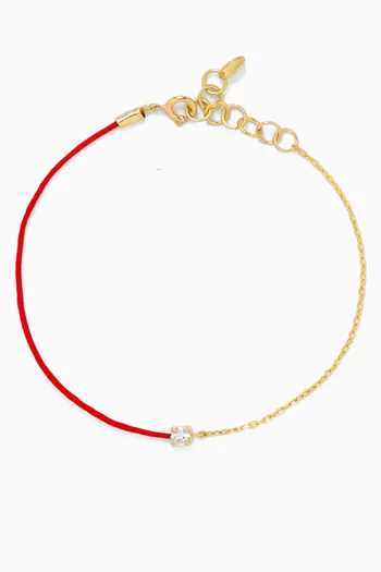 Round Diamond Thread Bracelet in 18kt Gold