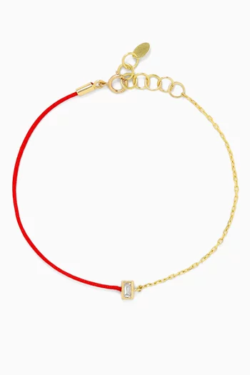 Baguette Diamond Thread Bracelet in 18kt Gold