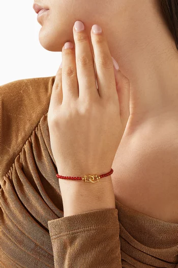 Lunar New Year Beaded Bracelet in 18kt Gold Vermeil