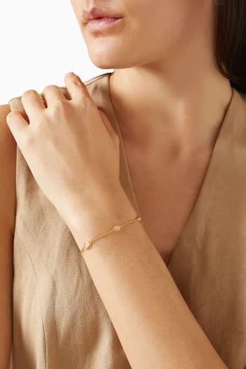 سوار ماجما مزين بحلي فضة إسترلينية مطلية ذهب عيار 18