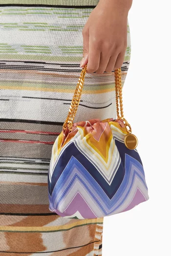 Drawstring Pouch in Twill Silk