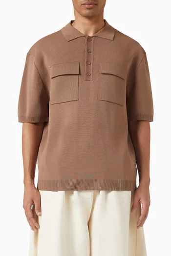 تي شيرت بولو مايي منسوج