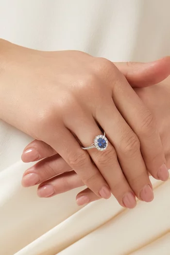 1735 Sapphire & Diamond Ring