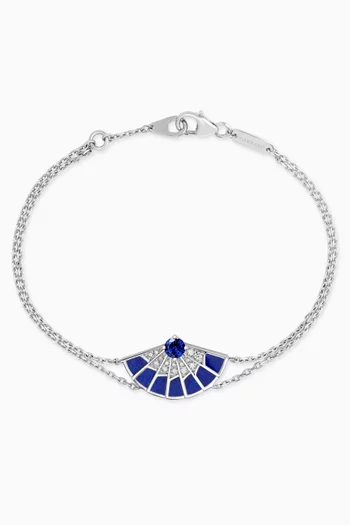 Fanfare Symphony Sapphire & Diamond Bracelet in 18kt White Gold