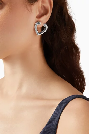 Aloria Aquamarine & Diamond Earrings in 18kt White Gold