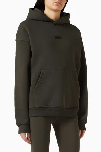 كنزة رياضية بغطاء رأس وقصة فضفاضة مزيج قطن عضوي