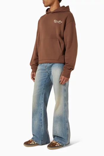 بنطال جينز بحافة واسعة دينم