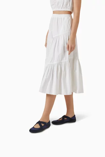 Romy Sport Mary Jane Flats in Suede