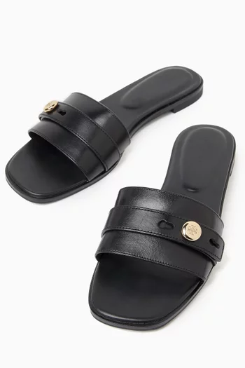 Romy Slides in Leather