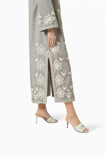 حذاء ليلي مفتوح جلد بنقشة جلد التمساح