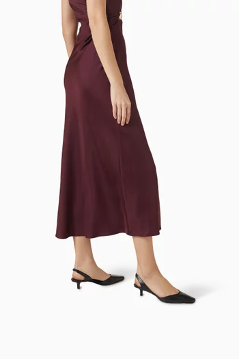 حذاء بيتسي بكعب كيتن وسير خلفي جلد ناعم