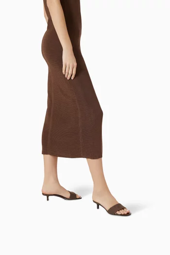 Sarafina 45 Mule Sandals in Croc-embossed Leather