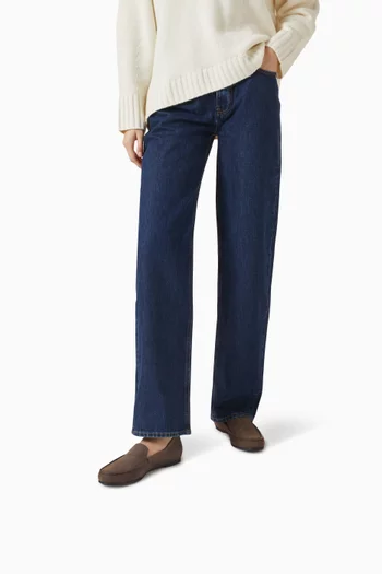 Pesaro Loafers in Croc-embossed Suede