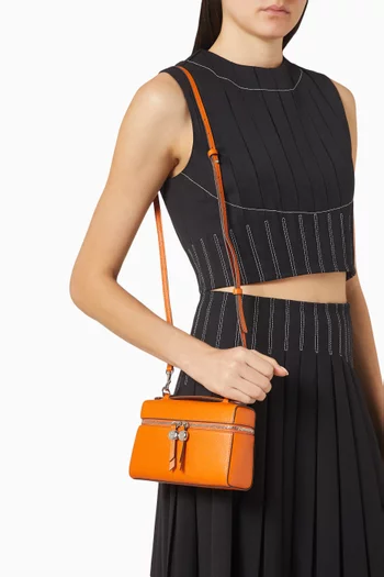 Slim Top-handle Bag in Pebbled Leather