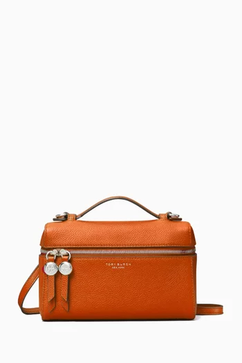 Slim Top-handle Bag in Pebbled Leather