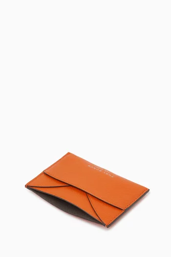 Romy Flat Card Case in Saffiano Leather