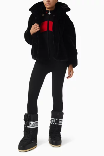 Hoodie Jacket in Faux-fur