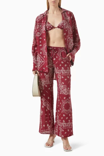 Bandana-print Oversized Shirt