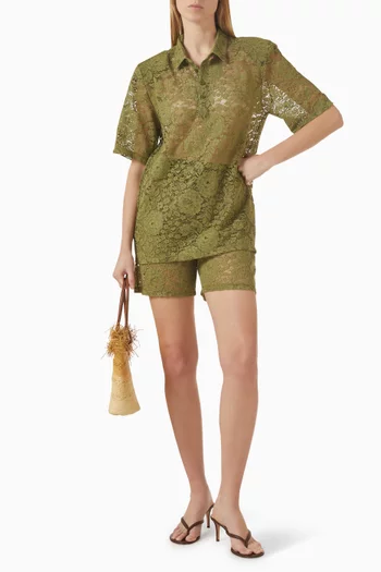 Boxer Cover-up Shorts in Lace