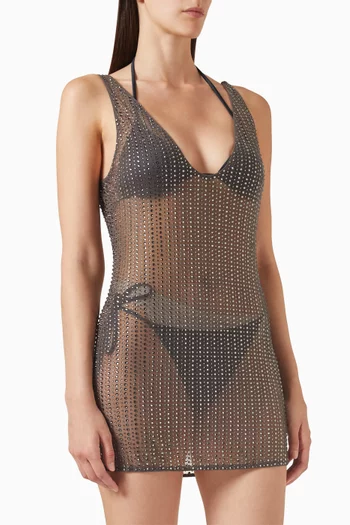 Malibu Crystal-embellished Mini Dress