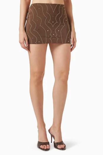 Embellished Mini Skirt