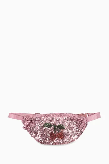 حقيبة خصر مزينة بترتر